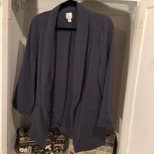 Grey 3/4 length sleeve dress blazer